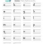 Lowercase Letters Writing Worksheet by Teach Simple