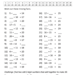 Math Addition Facts to 20+20
