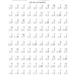 Speed Multiplication Sheet – Free Printable
