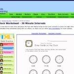 Draw Hands on the Clock: 30 Minute Intervals Worksheet for 3rd – 4th …