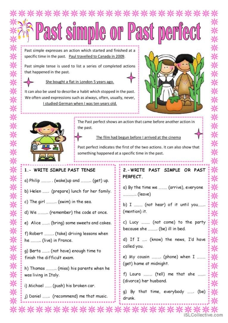 PAST SIMPLE Or PAST PERFECT General…: English ESL Worksheets Pdf & Doc PAST SIMPLE Or PAST PERFECT General…: English ESL Worksheets Pdf & Doc