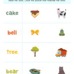 Word Recognition Worksheets Pick a Picture Word Recognition Worksheet: Free Printable for Kids