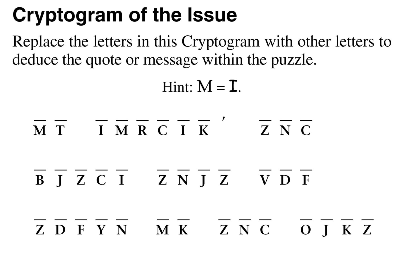 Cryptogram Printable Worksheets - Worksheet24 Cryptogram Printable Worksheets - Worksheet24