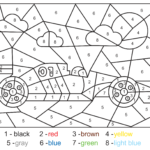 Car Color By Number – 11 Free PDF Printables | Printablee
