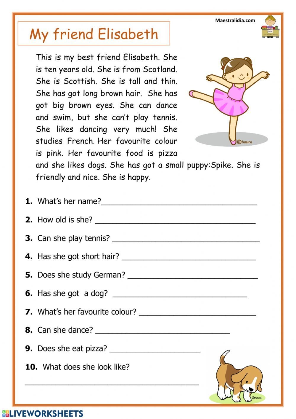 Reading Comprehension For Beginner And Elementary Students 6 En