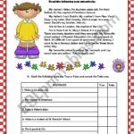 Reading Comprehension Worksheets Esl Beginners