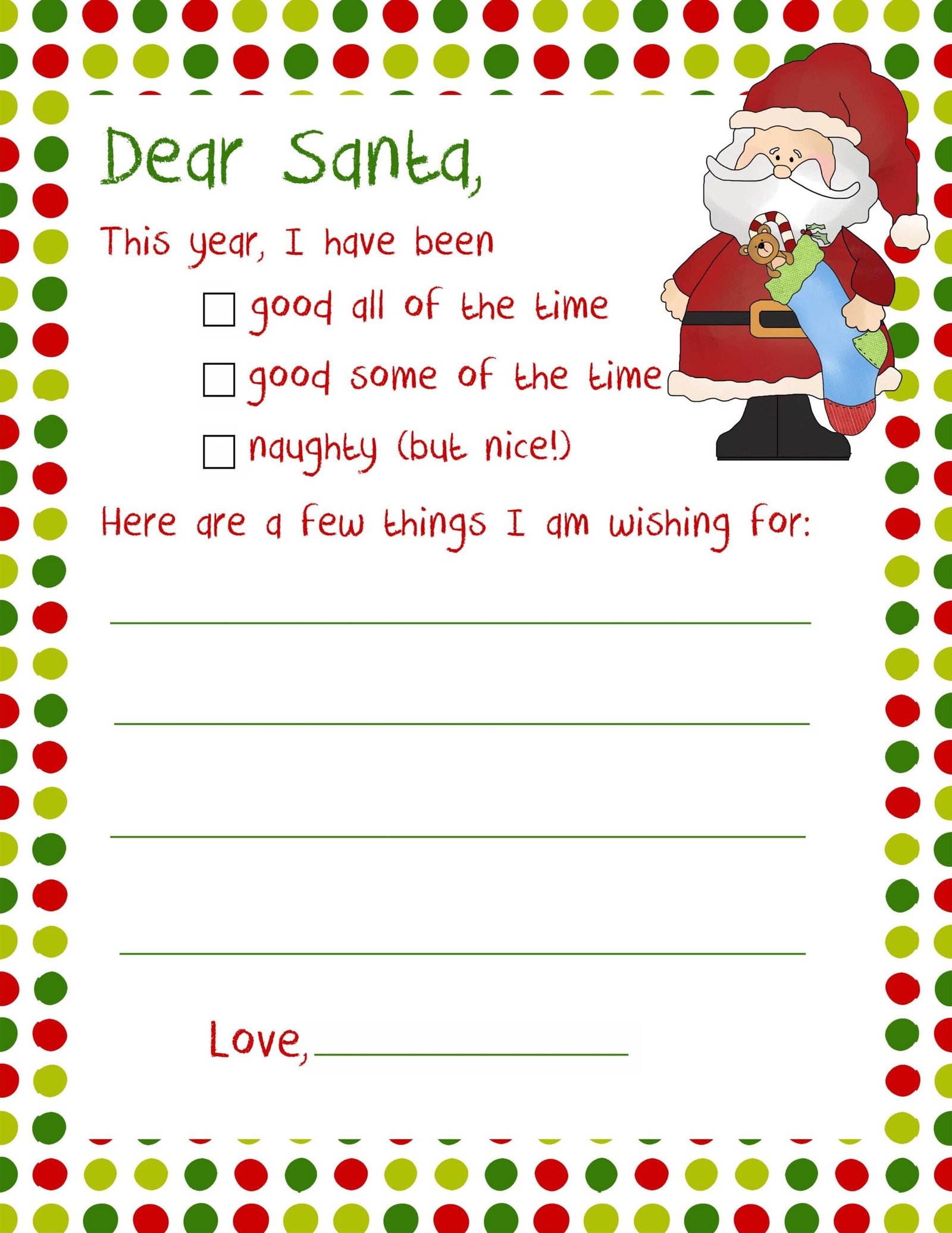 Letter to Santa - Dear Santa Letter for Kids Letter to Santa - Dear Santa Letter for Kids