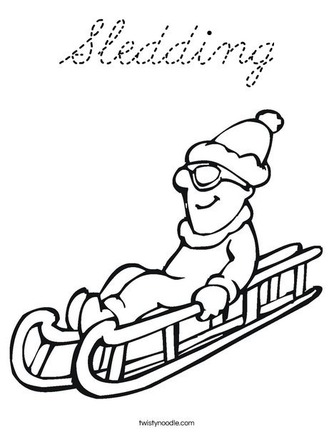 Sledding Color By Letters