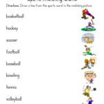 Sports Matching Worksheet – Have Fun Teaching