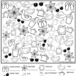 Free Printable Summer Count and Color Activity For Kids – This Tiny …