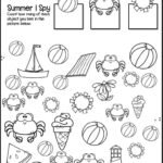 FREE Preschool Summer Math Worksheets
