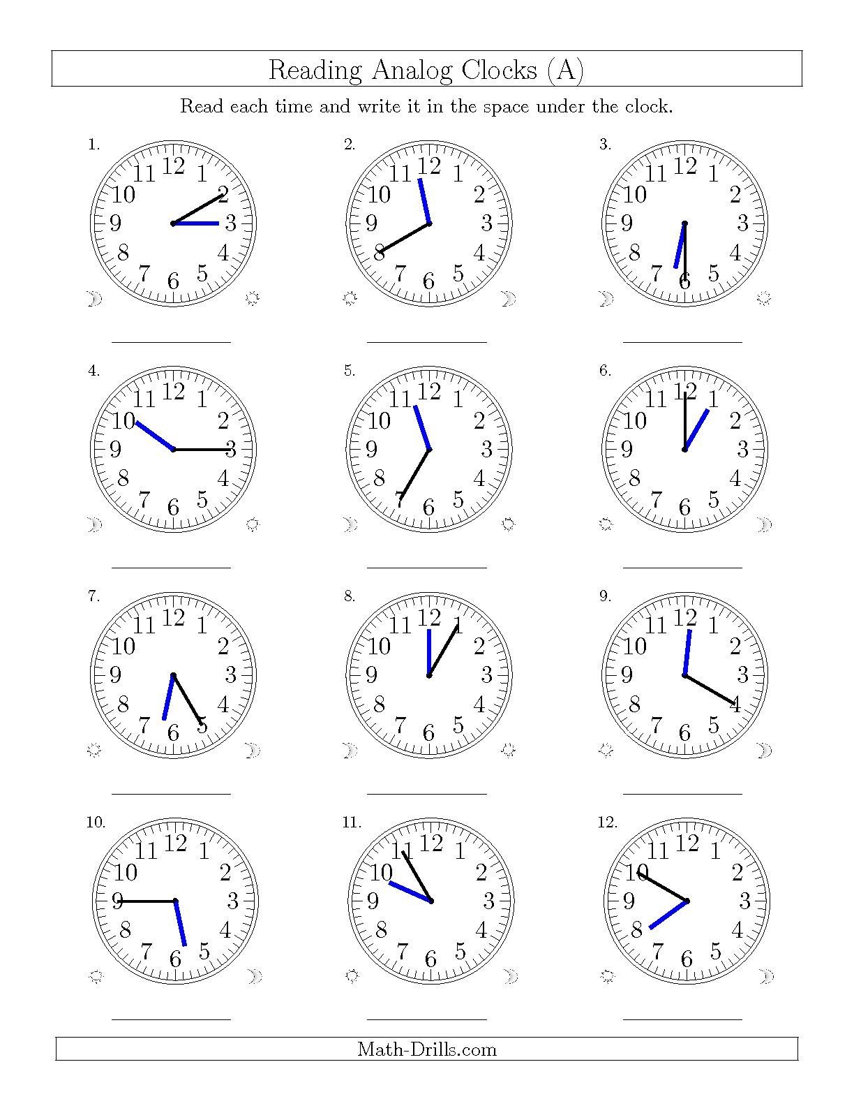 Teach Child How To Read: Analog Clock Printable Worksheets Teach Child How To Read: Analog Clock Printable Worksheets