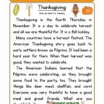 Thanksgiving Reading Comprehension Worksheet – Have Fun Teaching