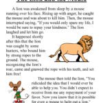 The Lion and the Mouse Reading Comprehension Worksheet – Have Fun Teaching