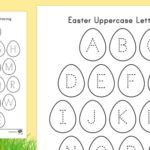 Easter Uppercase Alphabet Tracing Worksheet / Activity Sheet