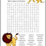 Wild Animals Word Search Puzzle | Print it Free
