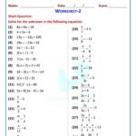 40 solving linear equations in one variable worksheet – Worksheet Resource