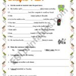 Simple Past Tense Exercises Worksheets Simple Past Tense – ESL worksheet by rennayf