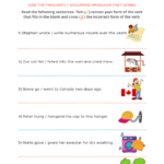 Irregular Past Tense Verbs Worksheets Past Tense of Irregular Verbs Printable Worksheets for Grade 2 – Kidpid