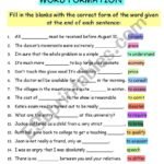 Word Formation (+keys) – ESL worksheet by vesnushka