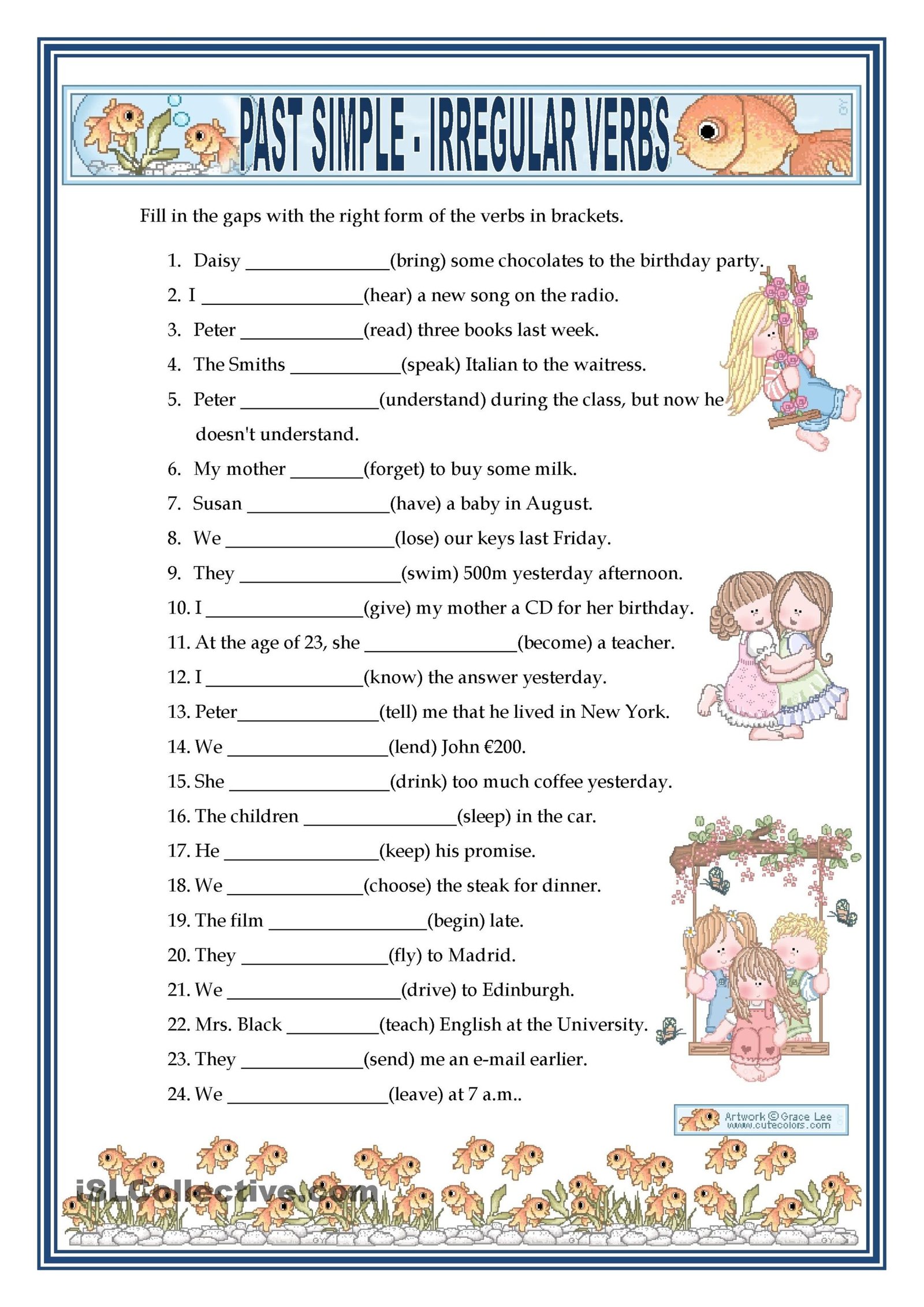√ Grammar Worksheet Past Simple Irregular - Theodore Bailey √ Grammar Worksheet Past Simple Irregular - Theodore Bailey