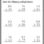 Two Digit By One Digit Multiplication Worksheets Multiplication Worksheet Two Digit By One Digit
