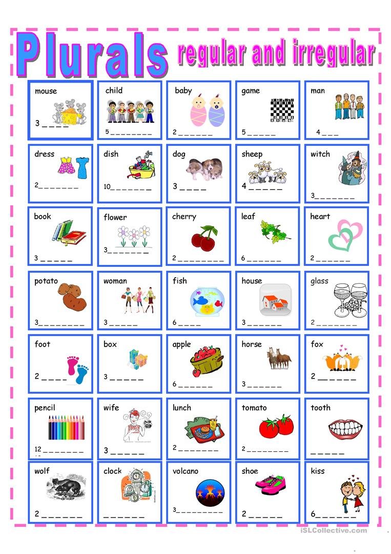 Nouns Plural And Singular Worksheets Nouns Plural And Singular Worksheets