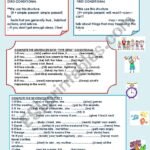 Zero And First Conditional Worksheets English worksheets: ZERO AND FIRST CONDITIONAL
