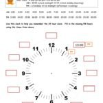 Free Printable 24 Hour Clock Worksheets – Printable Templates