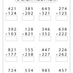 3 Digit Addition Worksheets 3 Digit Addition Worksheets with Answer Key