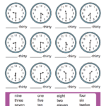 Time To The Hour And Half Hour Worksheets Telling Time To Hour And Half Hour Worksheets