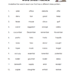 Word Stress Worksheets – 15 Worksheets.com