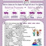 Relative Clauses – ESL worksheet by kodora