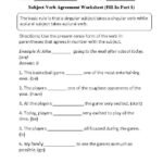 Subject Verb Agreement Worksheets With Answers Answer Key Subject-Verb Agreement Worksheet With Answers