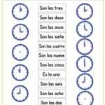 24 Hour Clock In Spanish Worksheets Spanish Printable: Clock times and clock faces in 2021 | Spanish …
