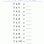 7x Multiplication Worksheets – Free Printable