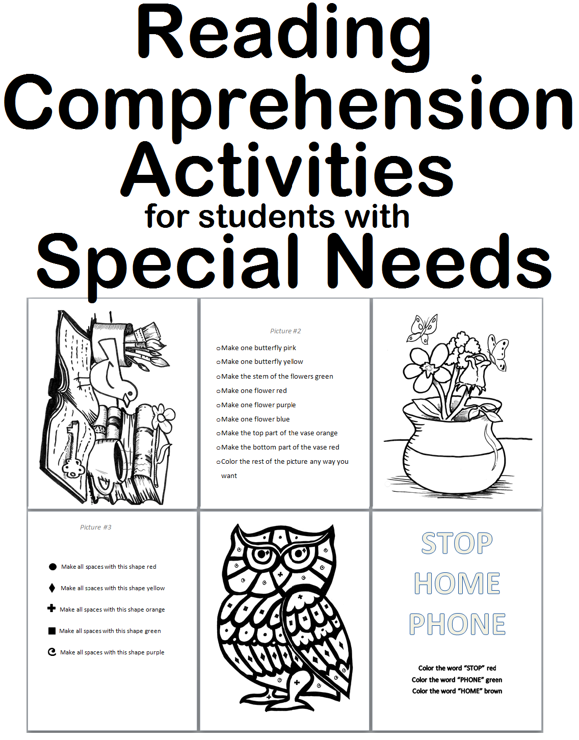 Free Autism Reading Comprehension Worksheets