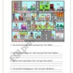 Giving Directions Worksheets Giving Directions – ESL worksheet by Malvarosa
