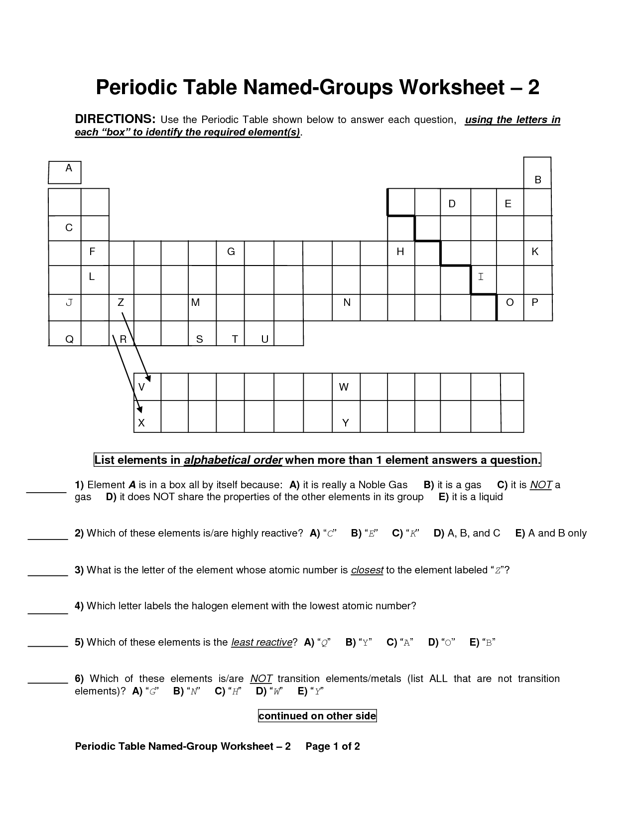 Periodic Table Worksheets Worksheets Day Periodic Table Worksheets Worksheets Day