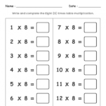 Free Printable 8 Times Table Worksheet Worksheet – kiddoworksheets
