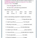 Conjunction Practice Worksheet For Class 3