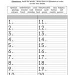 Alphabetical Order Worksheets With Answers Alphabetical Order Worksheets With Answers