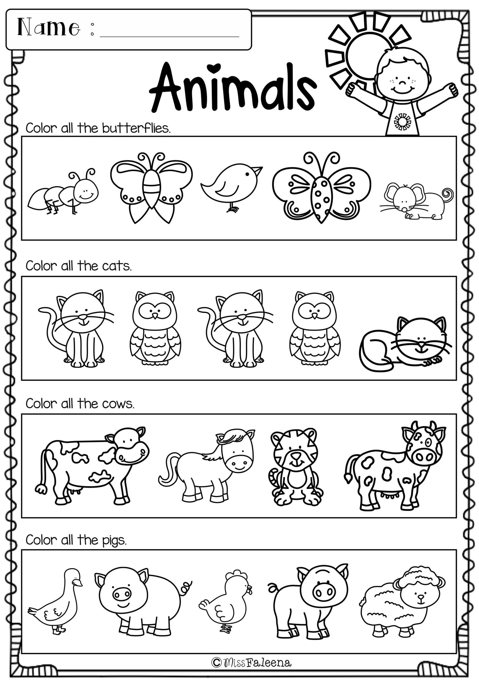 Kindergarten Morning Work Free Worksheets