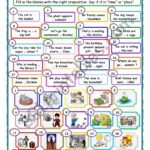 at – in – on : prepositions of time and places. – ESL worksheet by …