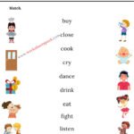 Action Verbs Worksheets Action verbs matching worksheets pdf – worksheetspack