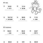 Adding And Subtracting Decimals Worksheets Adding And Subtracting Decimal Worksheet
