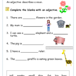 Identifying Adjectives Worksheets