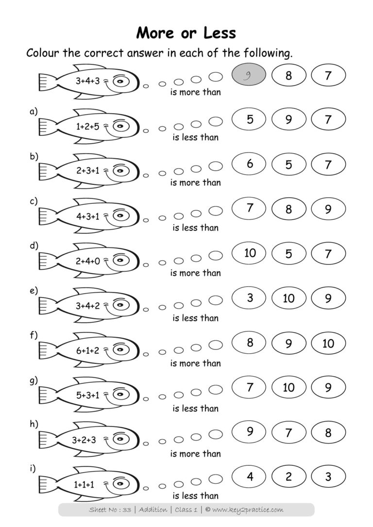 Free Printable Math Worksheets - Worksheets Day