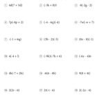Distributive Property Worksheets Distributive Property Worksheets with Answer Key