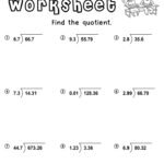 Decimal Division Worksheets Dividing Decimals Worksheets – Math Monks